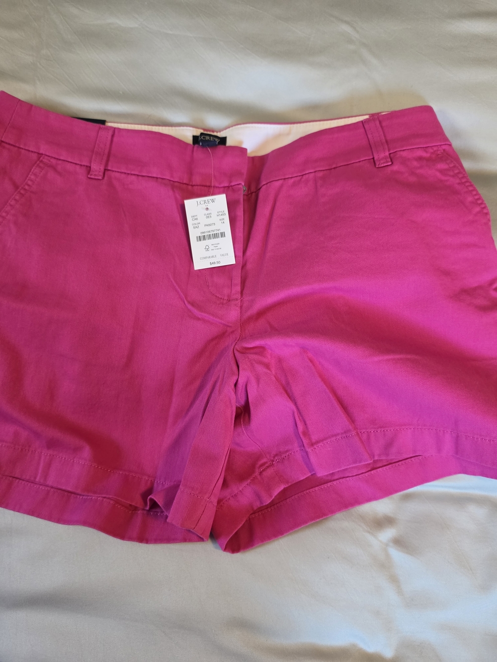 J. Crew Women’s Chino Shorts - Pink, Cream, Light Gray - Size 14 - Picture 4 of 9